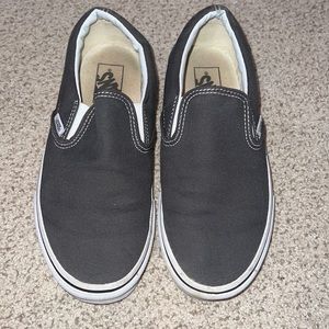 Vans charcoal slip ons 7